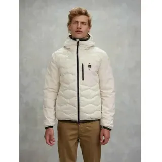 Blauer für Herren. 25WBLUC08078 Albert cremefarbene Jacke cremefarben (L), Weiß, Beige, Lässig, Polyester