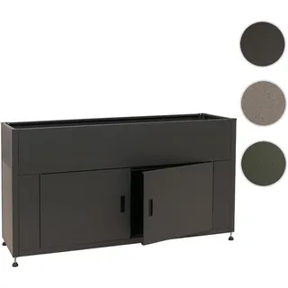 Hochbeet HWC-O85, Metallhochbeet Blumenkasten Pflanzkübel Stauraum, Metall 47kg 91x161x51cm ~ anthra