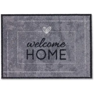 ASTRA Fußmatte »Deco Brush 1630« rechteckig 7 mm Höhe Schmutzfangmatte, mit Spruch, In -und Outdoor geeignet, grau