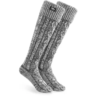 CityComfort Kniestrümpfe Damen Socken, Knee High Socks Women (Schwarz/Grau)