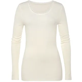 LASCANA Langarmshirt Damen creme Gr.36/38