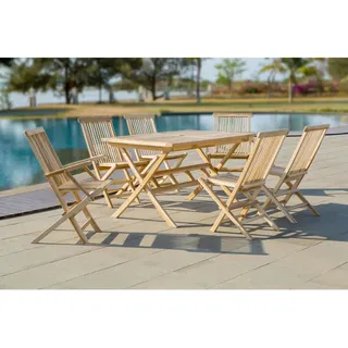 Möbilia Gartentisch 135 x 85 x 75 cm Beige