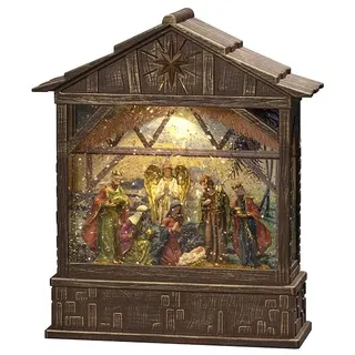 Konstsmide LED Wasserlaterne Krippe mit Geburt Jesus, für Innen