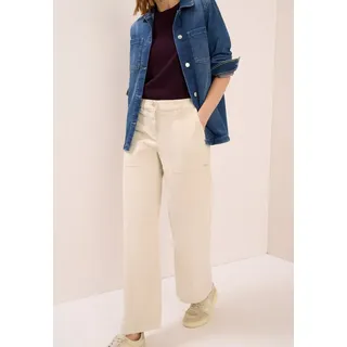 Cecil Wide Leg Cordhose Beige 34