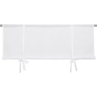 Svanefors Kurzgardine , Weiß , Textil , Uni , 140x90 cm , Oeko-Tex® Standard 100 , Heimtextilien, Vorhänge, Scheibengardinen