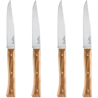 Opinel Facette Olive Tafelmesser-Set, 4-teilig aus rostfreiem MA5 Stahl, 254646