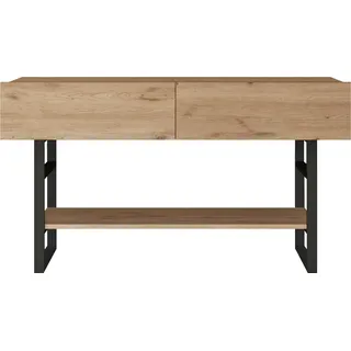 [en.casa] Konsolentisch Lappeenranta 139x43x76cm Eiche/Schwarz