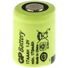 Bild Batteries GP17AAAH Spezial-Akku 1/3 AAA Flat-Top NiMH 1.2V 170 mAh