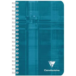 Clairefontaine 8602C - Packung mit 5 Notizbücher mit Spiralbindung, 11 x 17 cm, kariert, 90 g, 90 Blatt, farbig sortiert, 1 Pack