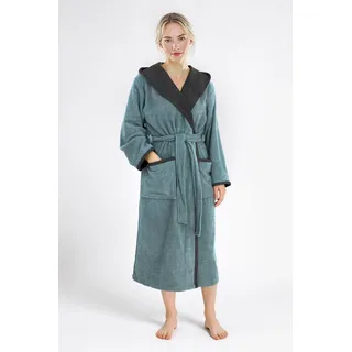 my home Unisex-Bademantel »Condes, ideal für Sauna & Spa, Hotelbademantel, Morgenmantel« 1 Stk. Damen und Herren Bademantel, Doubleface Optik, XS-3XL, grau