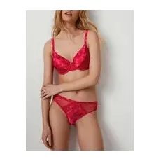 Womens Rosie Peony Silk & Lace Brazilian Knickers - Red Mix, Red Mix - 10