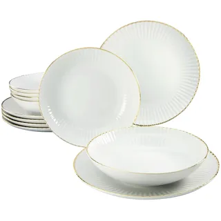 CreaTable Tafelservice 12-tlg. goldfarben