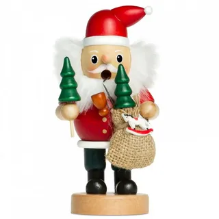 SIKORA Räuchermännchen aus Holz Verschiedene Motive Räucherfigur Deko Weihnachtsfigur RM-B, Farbe/Modell:B01 rot - Weihnachtsmann, Höhe in cm:Höhe ca. 16 cm