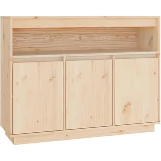 vidaXL Sideboard Schrank Anrichte Beistellschrank Kommode Mehrzweckschrank Standschrank Wohnzimmerschrank 104,5x34x80cm Massivholz Kiefer