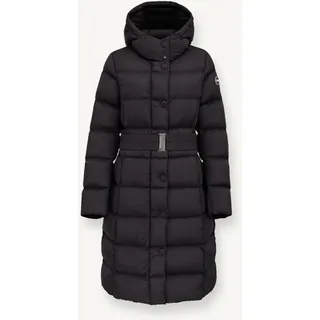 Colmar Damen lange Winterjacke mit Kapuze aus Synthetik Schwarz - Schwarz