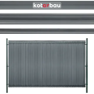 KOTARBAU® Sichtschutz für vertikale Paneele 123 x 125 cm Dunkelgrau PVC Zaunlatten für Paneele Sichtschutzzaun Schichtschutzleisten für Zaunpaneele Satz aus Kunststoff für Terrasse Garten Vertikale u - Dunkelgrau