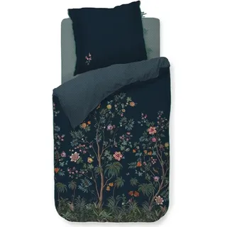Pip Studio Perkal-Bettwäsche-Garnitur Il Paradiso Farbe Dark Blue Größe 155x220 AL - Dunkelblau