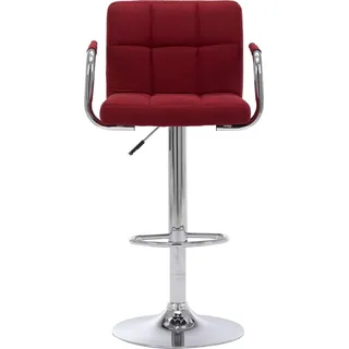vidaXL Barhocker Weinrot Stoff - Rot