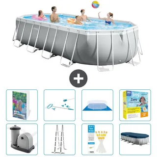 Prism Frame Pool Oval - 610x305x122 cm - 9-teilig S550 - Grau
