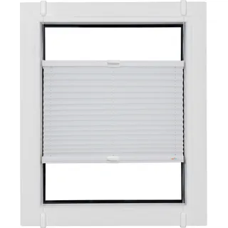 sunlines Plissee »Budget Crepe« Lichtschutz ohne Bohren verspannt Klemmfix, glatt, weiß