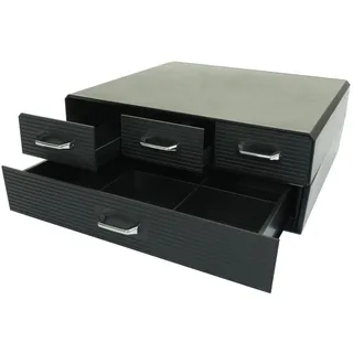 MCW Monitorerhöhung Schwarz , Kunststoff , 34x13x31 cm , Büromöbel, Schreibtische