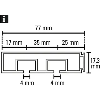 Gardinia Vorhangschienen-Set Weiß 250 cm
