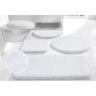 Badematte OTTO HOME "Micro exclusiv, Badvorleger, Badezimmer Teppich" Gr. 1, weiß, H:55mm, Polyester, Badematten, Badematte, Badteppich, Badematten auch als 3 teiliges Set & rund erhältlich