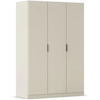 Rauch Möbel Lagoa, Kleiderschrank, Garderobe für Schlafzimmer, Kinderzimmer, Jugendzimmer 3-türig, mit Zubehör Basic, Farbe Beige, Breite 136 cm