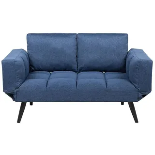 Beliani Schlafsofa Marineblau