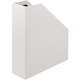 RÖSSLER SOHO Stehsammler A4 mit Griff | Stehsammler Pappe aus stabilem Karton | Büro Organizer | Schreibtisch Organizer | Zeitschriftenhalter | 315 x 260 x 80 mm | 1 Stück | Farbe: Weiß