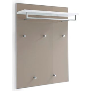 XXXLutz Garderobenpaneel - beige , Glas, Holzwerkstoff , Maße cm, B: 80 H: 109 T: 27