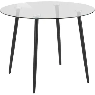 OTTO home Danny Ø 100 cm transparent/schwarz