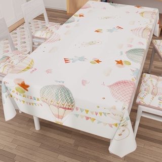 PETTI Artigiani Italiani - Schmutzabweisende rechteckige Tischdecke für Partys und Geburtstage für Kinder, Tischabdeckung für Küche, Partydesign, 01 x 6 Plätze (140 x 180 cm), 100% Made in Italy