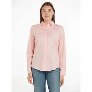 Tommy Hilfiger Hemdbluse »ESS POPLIN REGULAR SHIRT«, mit Popeline, gesticktem Tommy Hilfiger Logo TOMMY HILFIGER Delicate Pink 34