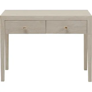 Kare Design Konsole Travertino Drawers, Beige, 77x100x40 cm, Konsolentisch, mit 2 Schubladen, Schreibtisch, Ablagetisch, Marmor Verkleidung, Wohnzimmer
