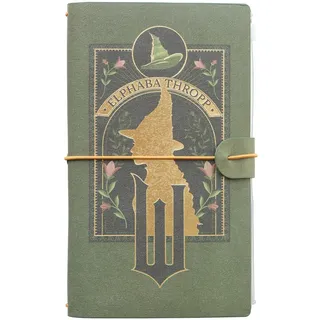 Grupo Erik Reisetagebuch zum Selberschreiben Wicked Elphaba - Journal Notizbuch Leder (synthetisch) Tagebuch für Erwachsene Kinder Notizbuch Klein Skizzenbuch - Kingdom of Wicked Merch Grün
