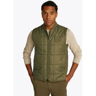 Steppweste TOMMY HILFIGER "SQUARE QUILTED VEST", Herren, Gr. 3XL, grün (army grün), Web, Obermaterial: 100% Polyester, unifarben, regular fit normal, Rundhals, Westen Steppweste, Mit Rundhalsausschnitt