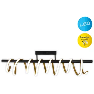 NÄVE LED Deckenleuchte »Belleza«, Deckenlampe, warmweiß, 32W, 3-Stufen-dimmbar, inkl. Treiber, L: 100cm, schwarz (gold, schwarz), H: 27,00cm