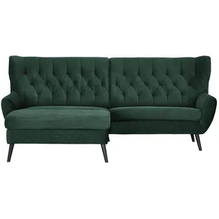 Stylife Ecksofa , Grün , Textil , Buche , vollmassiv , Uni , Ottomane links, L-Form , 237x165 cm , Typenauswahl, Stoffauswahl, seitenverkehrt erhältlich, Rücken echt, Armteil links, Armteil rechts , Wohnzimmer, Sofas & Couches, Wohnlandschaften, Ecksofas
