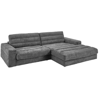 Ecksofa Lana Cord Recamiere rechts grau