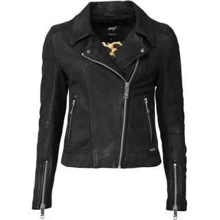 Bikerjacke MAZE "Lederjacke Romie", Damen, Gr. S, schwarz, Obermaterial: 100% Lammleder LEL. Futter: 100% Polyester PES., Jacken Bikerjacke