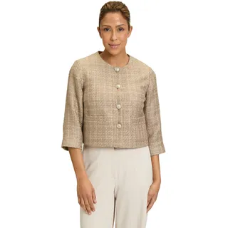 Betty Barclay Damen Blazer-Jacke mit Fransen 42, Powder Pearl