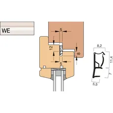 Fensterdichtung AFK 2037-WE/KB weiss (KB = 6 m)