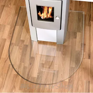 Lienbacher Glasbodenplatte 8 mm Segmentbogen 100 x 110 cm Funkenschutz Kamin