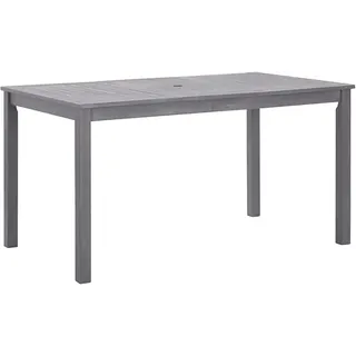Gartentisch, Tisch Garten, Balkontisch, Mehrzwecktisch, Buffettisch, Biertisch, Bierzelttisch, Flohmarkttisch, Grau 140x80x74 cm Massivholz Akazie