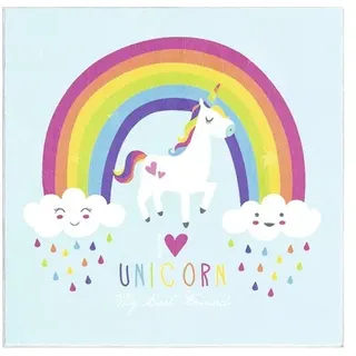 Teppich Romance Nela Einhorn 100x100 cm