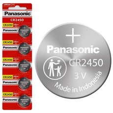 Panasonic CR2450 3 Volt Lihium Knopfzelle – 5 Batterien