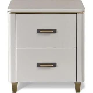 Nacht Konsole Tisch Beistell Schlafzimmer Kommode Schrank Tische Konsolen Design - Weiß