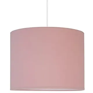 youngDECO® Pastellrosa Hängeleuchte 1xE27, Hängelampe aus Baumwollstoff, mini Ø25cm, Pendelleuchte für Kinderzimmer und Babyzimmer, Hergestellt in der EU