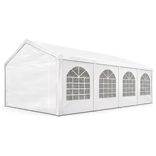 TOOLPORT Partezelt 8 x 4 m inkl. 8 Seitenteile Weiß